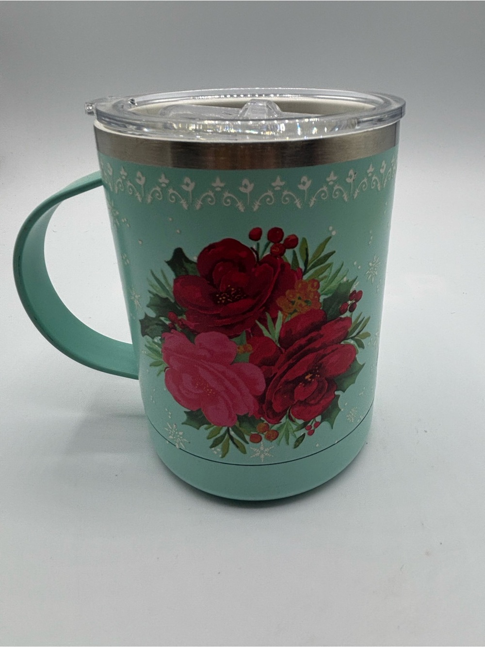 The Pioneer Woman Christmas 14 fluid ounce Stainless Steel Mug HTF
